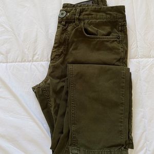 DARK GREEN/OLIVE MEN MEDIUM PANTS DESIGUAL